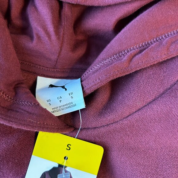 PUMA Women's Fleece Hoodie Red Size S - Picture 7 of 9